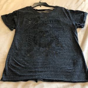 Affliction T-shirt with lace up detail on back